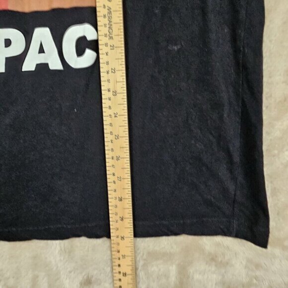 Cross Colours Tupac Shakur 2Pac T-Shirt Black Short Sleeve Men's XL Hip Hop - Picture 4 of 10